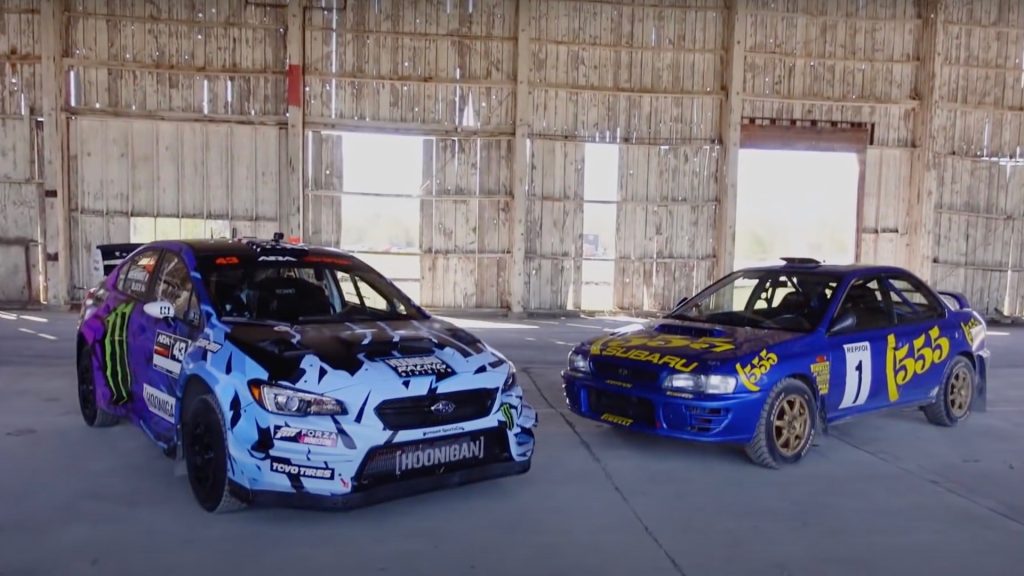 Ο Ken Block συγκρίνει αυτοκίνητα ράλι Subaru WRX STI του 1997 με το 2021