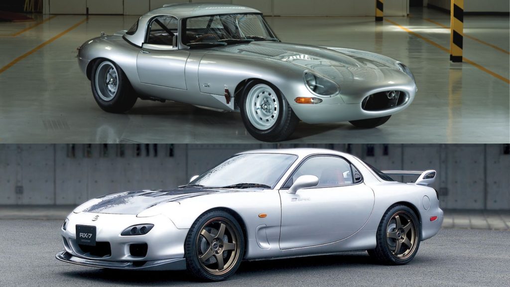 Η εκπληκτική σύνδεση μεταξύ της Jaguar E-Type και του FD Mazda RX-7