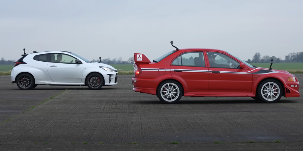 Τα Toyota GR Yaris και Mitsubishi Evo VI Tommi Makinen ταιριάζουν καλά