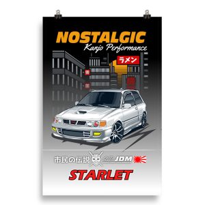 jdm Car Posters_Toyota Starlet Gt