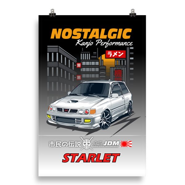 Premium JDM Car Posters_Toyota Starlet GT – Shop Now